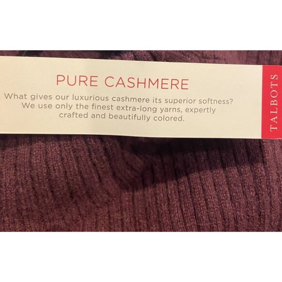 NWT Talbots Woman 100% Cashmere Mock Neck Sleeveless Sweater Maroon 2X New - Picture 4 of 5